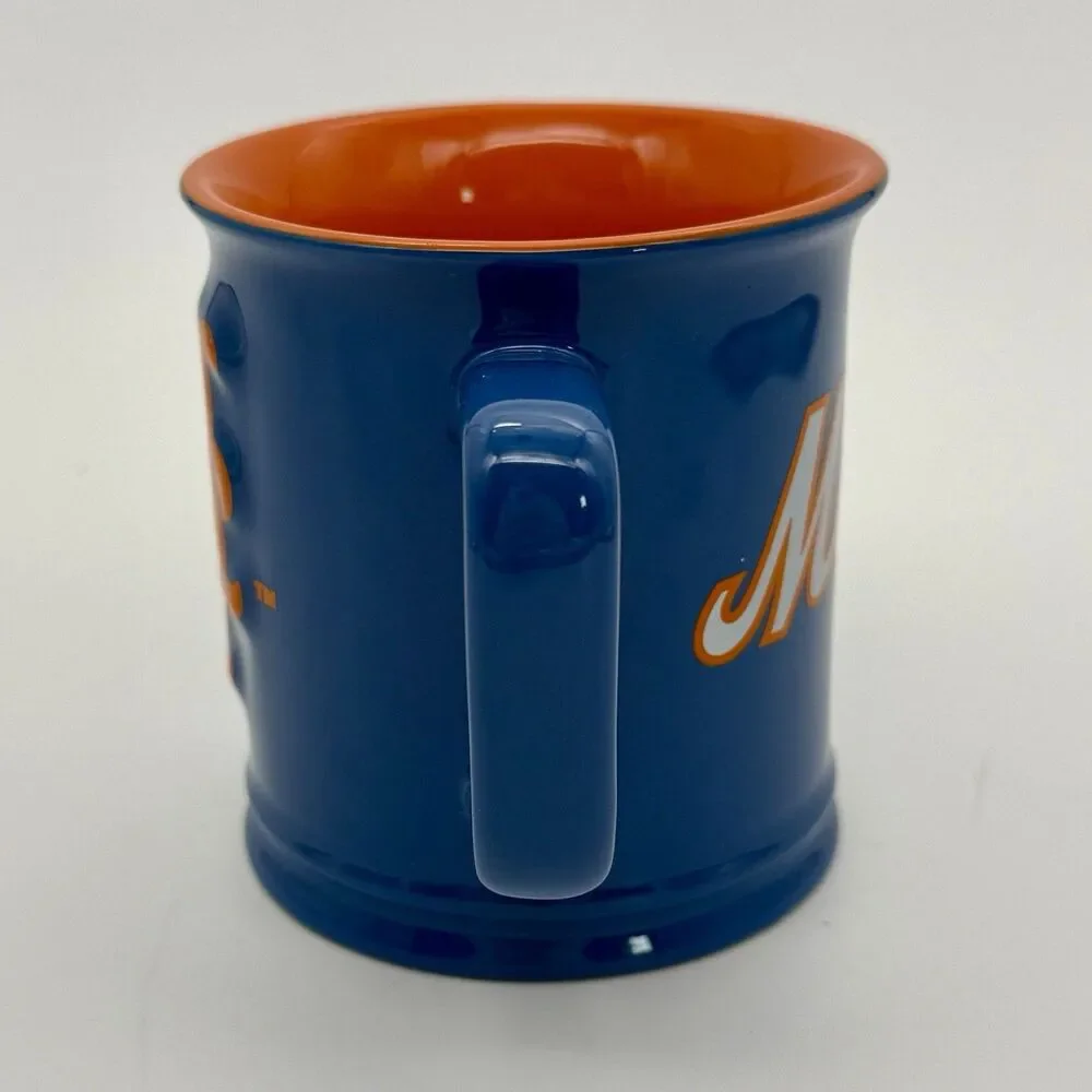 NEW YORK METS Blue Orange Coffee Cup Mug Ceramic Major League Baseball MLB Fans